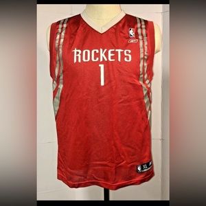 Vintage NBA Authentics HOUSTON ROCKETS Tracy McGrady Reebok Red Jersey Youth XL